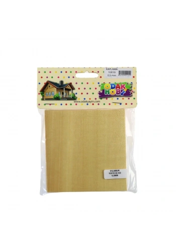 Odak Hobi Ahşap Kaplama Levha 10x10cm 0.5mm 20li Ihlamur