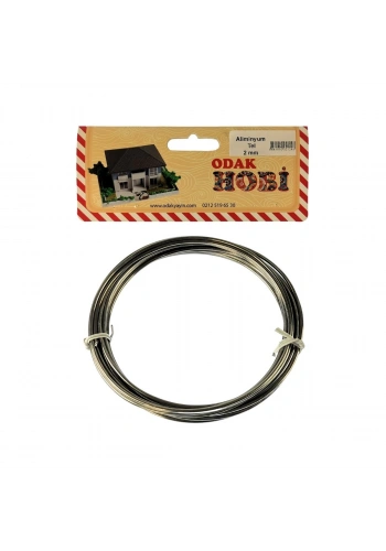 Odak Hobi Aliminyum Gümüş Tel 2mm 6metre Paket