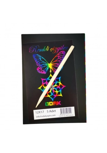 Odak Sihirli Kazıma Kağıdı ve Kalemi 12x17 5li