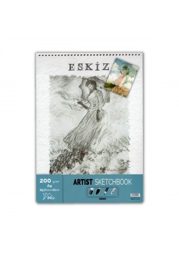 Odak Sketch Book Eskiz Defter 200gr A4 20yp Spiralli