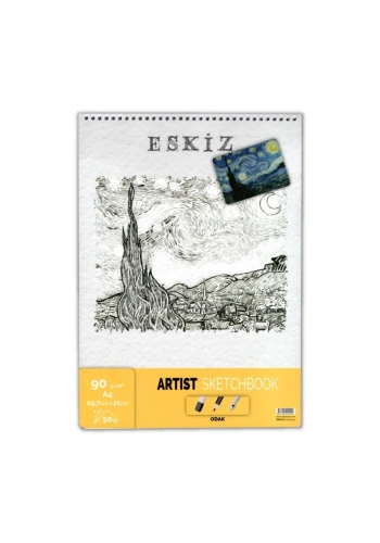 Odak Sketch Book Eskiz Defter 90gr A4 50yp Spiralli