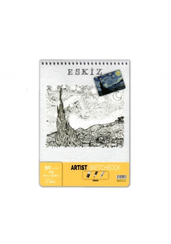 Odak Sketch Book Eskiz Defter 90gr A5 50yp Spiralli