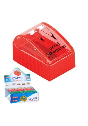 Onas Çift Delikli Kapaklı Kalemtraş