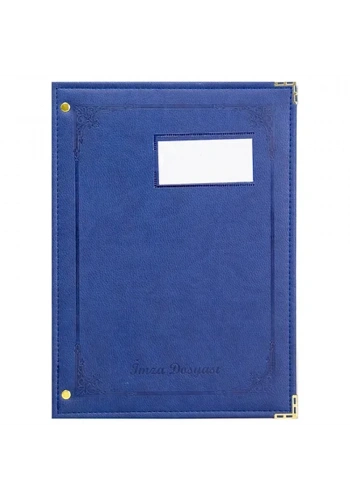 Önder İmza Dosyası ( Defteri ) Lux Termo Deri 16 Lı Lacivert 7101-6