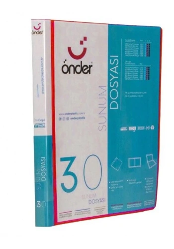 Önder Sunum Dosyası Önü Cepli A4 30lu