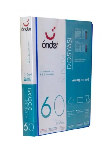 Önder Sunum Dosyası Önü Cepli A4 60Lı ***