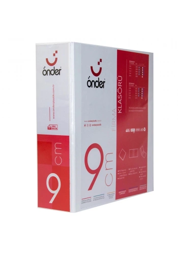 Önder Sunum Klasörü 4 Halkalı 90 MM A4 Beyaz 2019-5