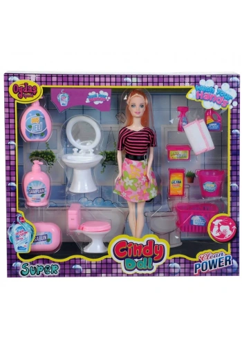 Oydaş Cindy Doll Lavabo Ve Temizlik Setli Bebek