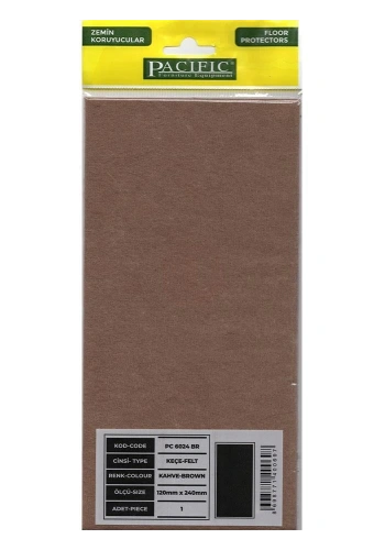 Pacific Kahve Yapışkanlı Keçe 120 mm x 240 mm