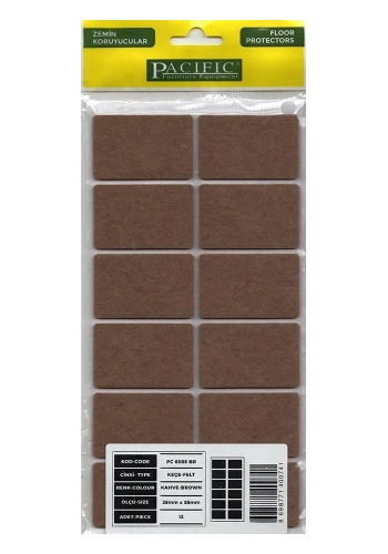 Pacific Kahve Yapışkanlı Keçe 35 mm x 55 mm