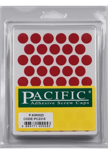 Pacific Parlak Kırmızı Yapışkanlı Tapa 14 mm