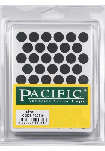 Pacific Siyah Yapışkanlı Tapa 14 mm