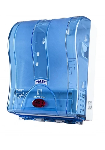 Palex Prestij Otomatik Havlu Dispenseri 21 Cm Şeffaf Mavi