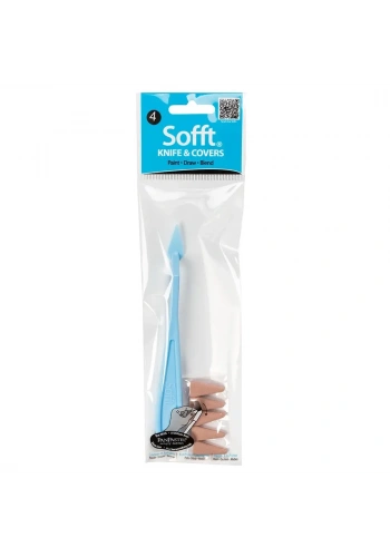 Panpastel Sofft Knife Covers Point Set No:4 (Spatül ve Üçgen Sünger Başlıklar) 6 Parça