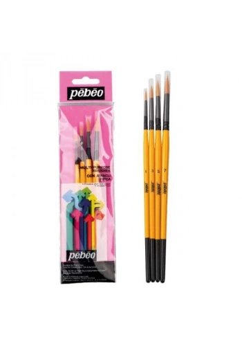 Pebeo 4lü Yuvarlak Fırça Seti (1,3,5,7) SET-1
