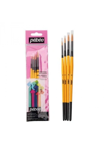 Pebeo 4lü Yuvarlak Fırça Seti (2,4,6,8) SET-2