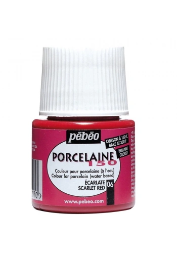 Pebeo Porcelaine 150 Porselen Boyası 06 Scarlet Red