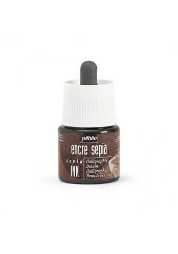 Pebeo Sepia Ink Kaligrafi ve Desen İçin Akrilik Mürekkep 45 ml.
