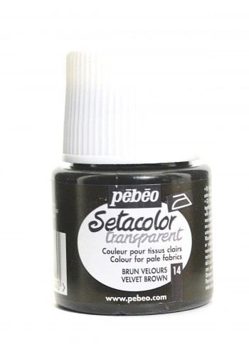 Pebeo Setacolor Light Fabric Transparan Kumaş Boyası 45ml 14 Velvet Brown