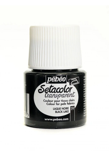 Pebeo Setacolor Light Fabric Transparan Kumaş Boyası 45ml 19 Black Lake