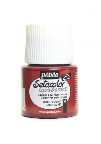Pebeo Setacolor Light Fabric Transparan Kumaş Boyası 45ml 23 Oriental Red