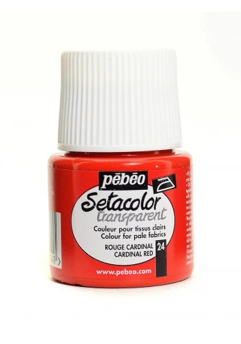 Pebeo Setacolor Light Fabric Transparan Kumaş Boyası 45ml 24 Cardinal Red