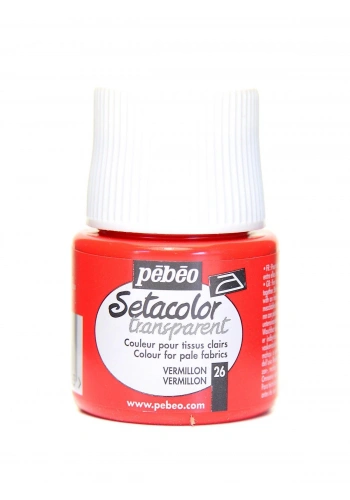 Pebeo Setacolor Light Fabric Transparan Kumaş Boyası 45ml 26 Vermillon