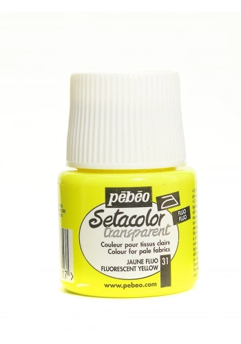 Pebeo Setacolor Light Fabric Transparan Kumaş Boyası 45ml 31 Fluorescent Yellow
