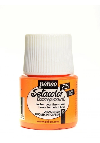 Pebeo Setacolor Light Fabric Transparan Kumaş Boyası 45ml 32 Fluorescent Orange