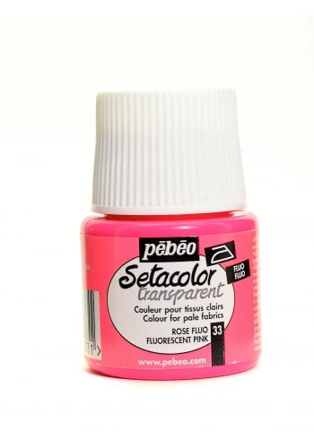 Pebeo Setacolor Light Fabric Transparan Kumaş Boyası 45ml 33 Fluorescent Pink