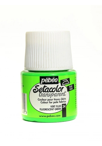 Pebeo Setacolor Light Fabric Transparan Kumaş Boyası 45ml 34 Fluorescent Green