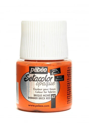 Pebeo Setacolor Opak Kumaş Boyası 45ml 63 Shimmer Brick Red