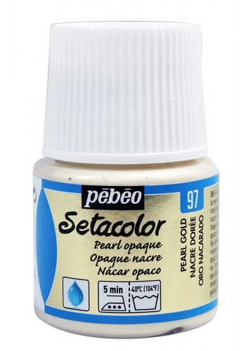 Pebeo Setacolor Pearl Opaque Nacre Metalik Kumaş Boyası 45ml 97 Pearl Gold