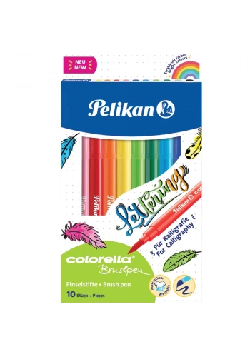 Pelikan Keçeli Kalem Colorella Fırça Uçlu 10 Lu Kutu