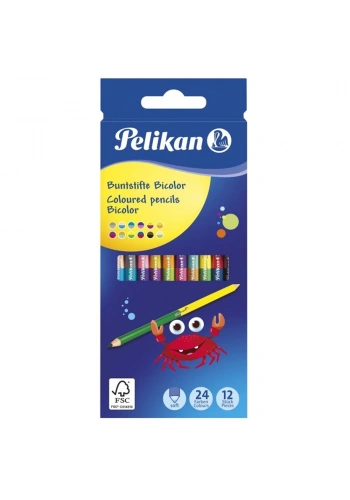 Pelikan Kuru Boya Çift Uçlu 12 Li 700146