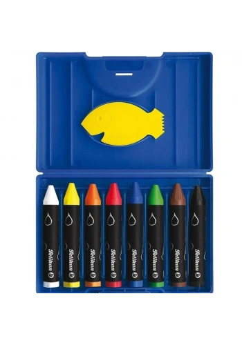 Pelikan Mum Boya Suyla Çözünen 8 Li Plastik Kutu