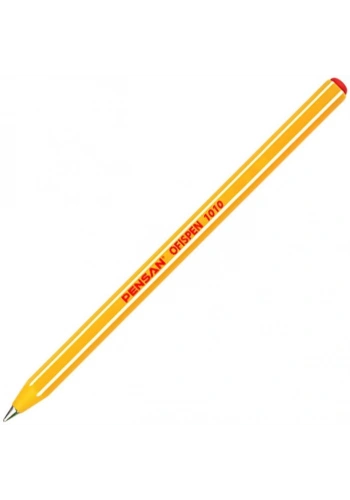 Pensan 1010 Ofispen Tükenmez Kalem 1.0 mm 60lı Kutu KIRMIZI