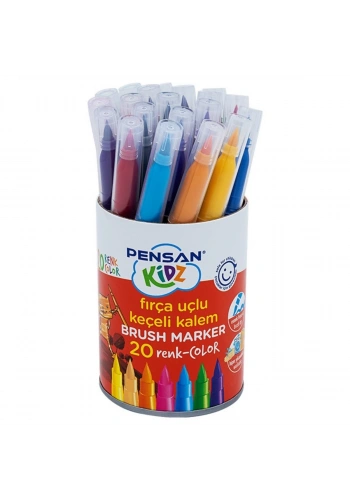Pensan Kidz Fırça Uçlu Keçeli Kalem Seti 20li