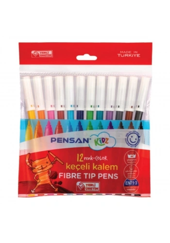 Pensan Kidz Keçeli Kalem Seti 12li