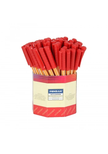 Pensan Ofis Tükenmez Kalem 1010 1.0mm Kırmızı 60lı