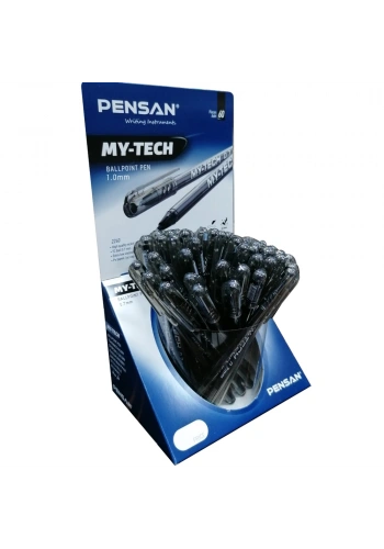 Pensan Tükenmez Kalem My-Tech 1.0 MM Siyah 60 LI 2250