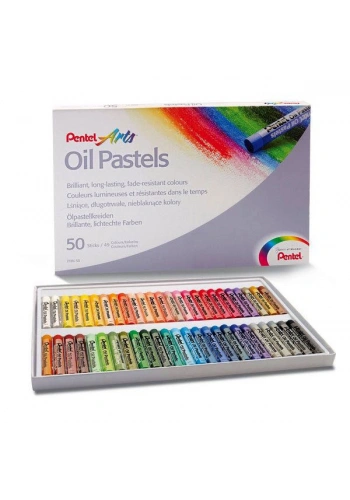 Pentel Arts Oil Pastels Yağlı Pastel Boya Seti 50 Renk