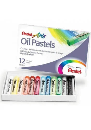 Pentel Yağlı Pastel 12 Renk PHN12