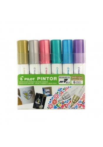 Pilot Pintor Marker Kalem Seti 6lı M Metallic