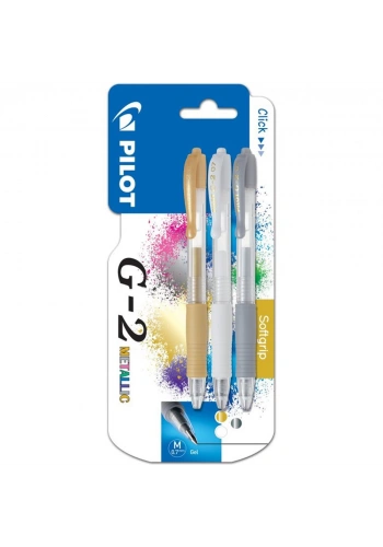 Pilot Roller Kalem Jel Mürekkepli 0.7 MM 3 Lü Metalik G2