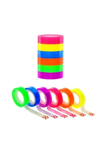 Pin Renkli Bant 11 mm. x 10 y. 6lı Paket