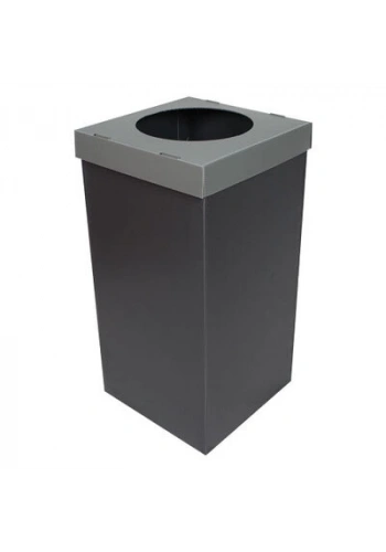 Plastik Atık Kağıt Kutusu - Gri