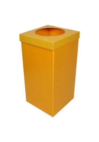 Plastik Atık Kağıt Kutusu - Sarı