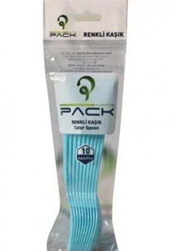 Plastik Renkli Kaşık 10 lu