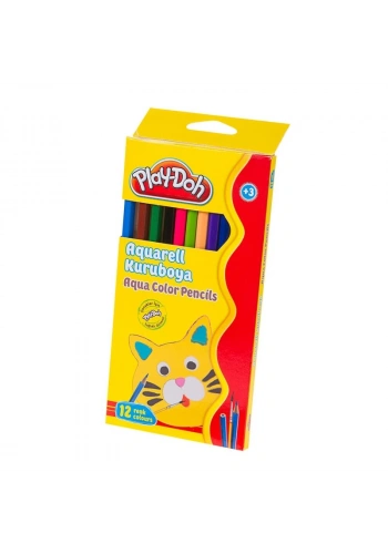 Play Doh 12 Renk Set Aquarell Kuru Boya Play-Ku010